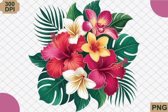 Download Tropical Flower Bouquet PNG - Flower bouquet Collection