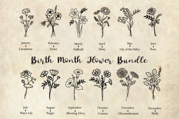 Download Birth Flower Bundle - Flower bundle Collection